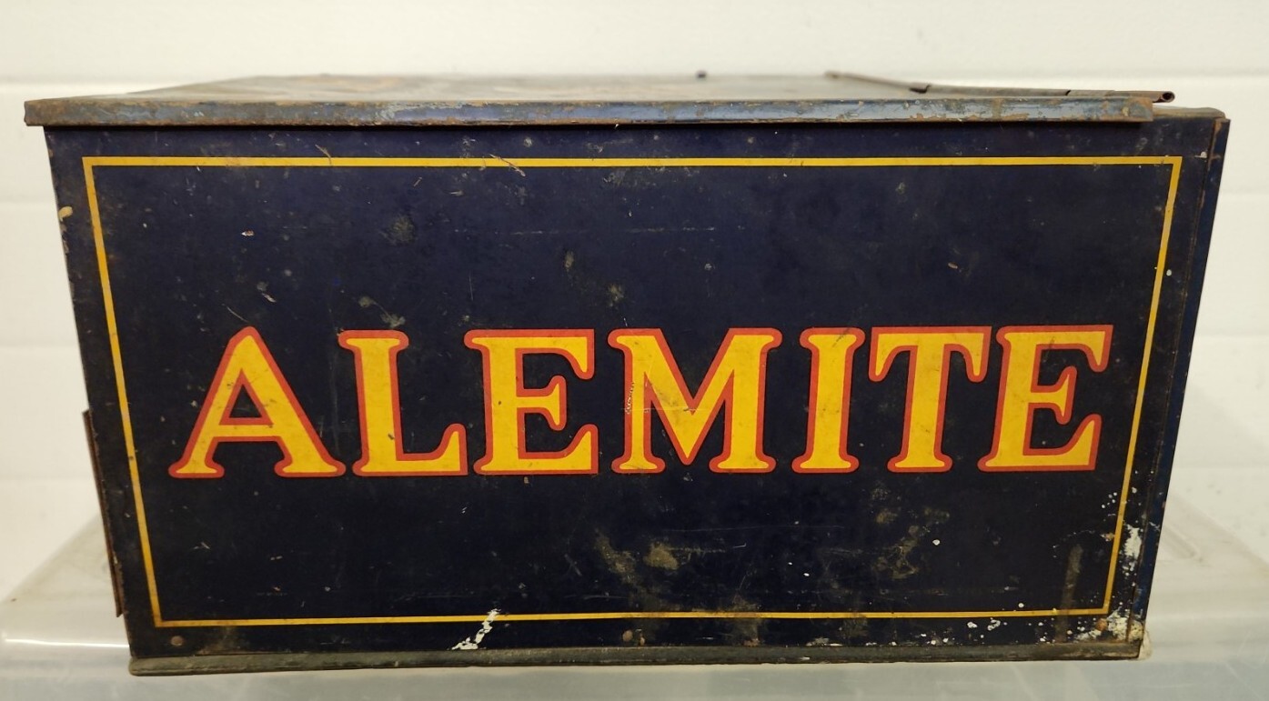 Alemite Grease Gas Station Service Display Cabinet Countertop Metal