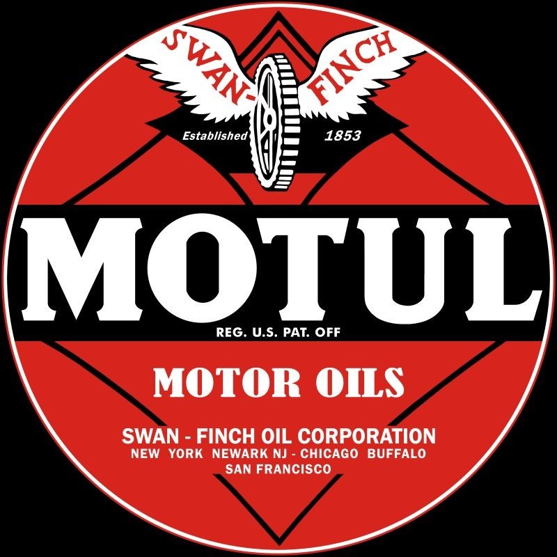 Motul Motor Oil by Swan Finch NEW METAL SIGN: 12″ Dia Round