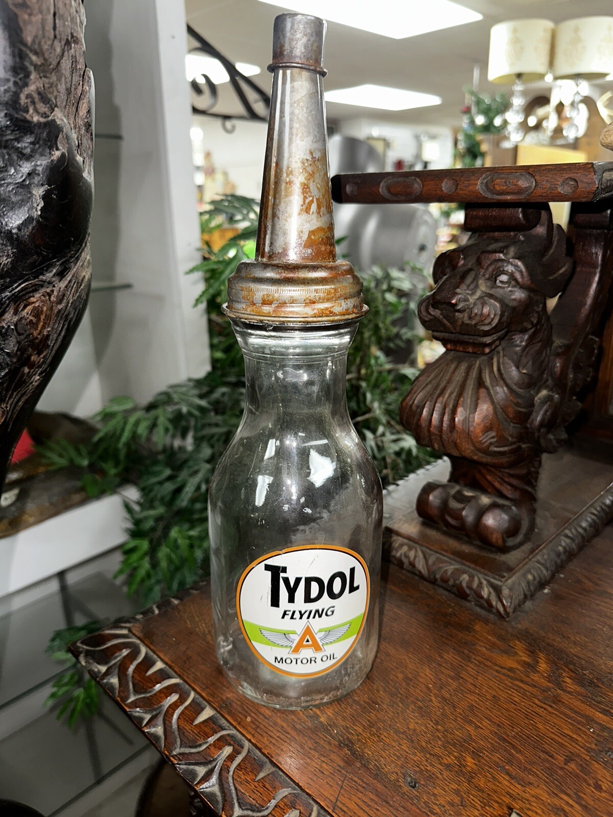 Tydol Flying gas oil advertising Bottles