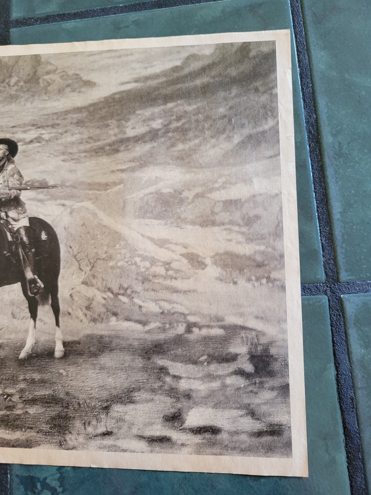 Vintage BUFFALO BILL cowboy deadwood western horse rodeo poster sign print