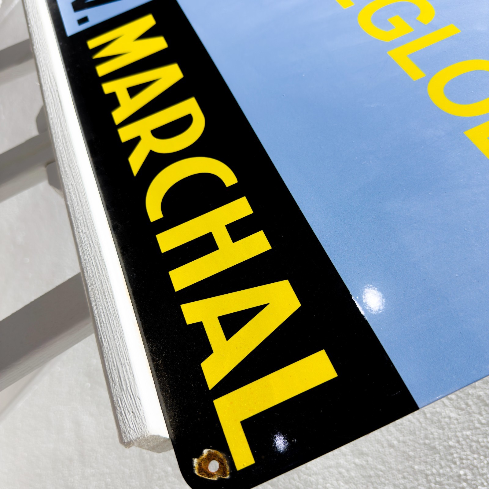 Marchal Station Réglolux Heavy Metal Sign – Garage Decor–60×40 cm (23.6” × 15.7)
