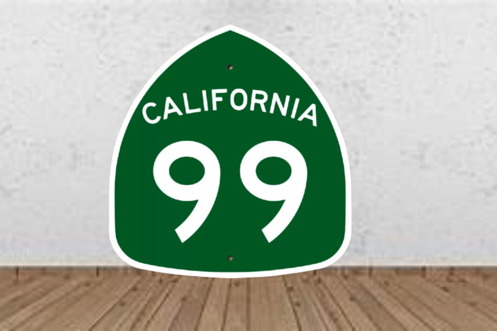 Calfornia Route 99 Porcelain Enamel Heavy Metal Sign 24 Inches Double Side