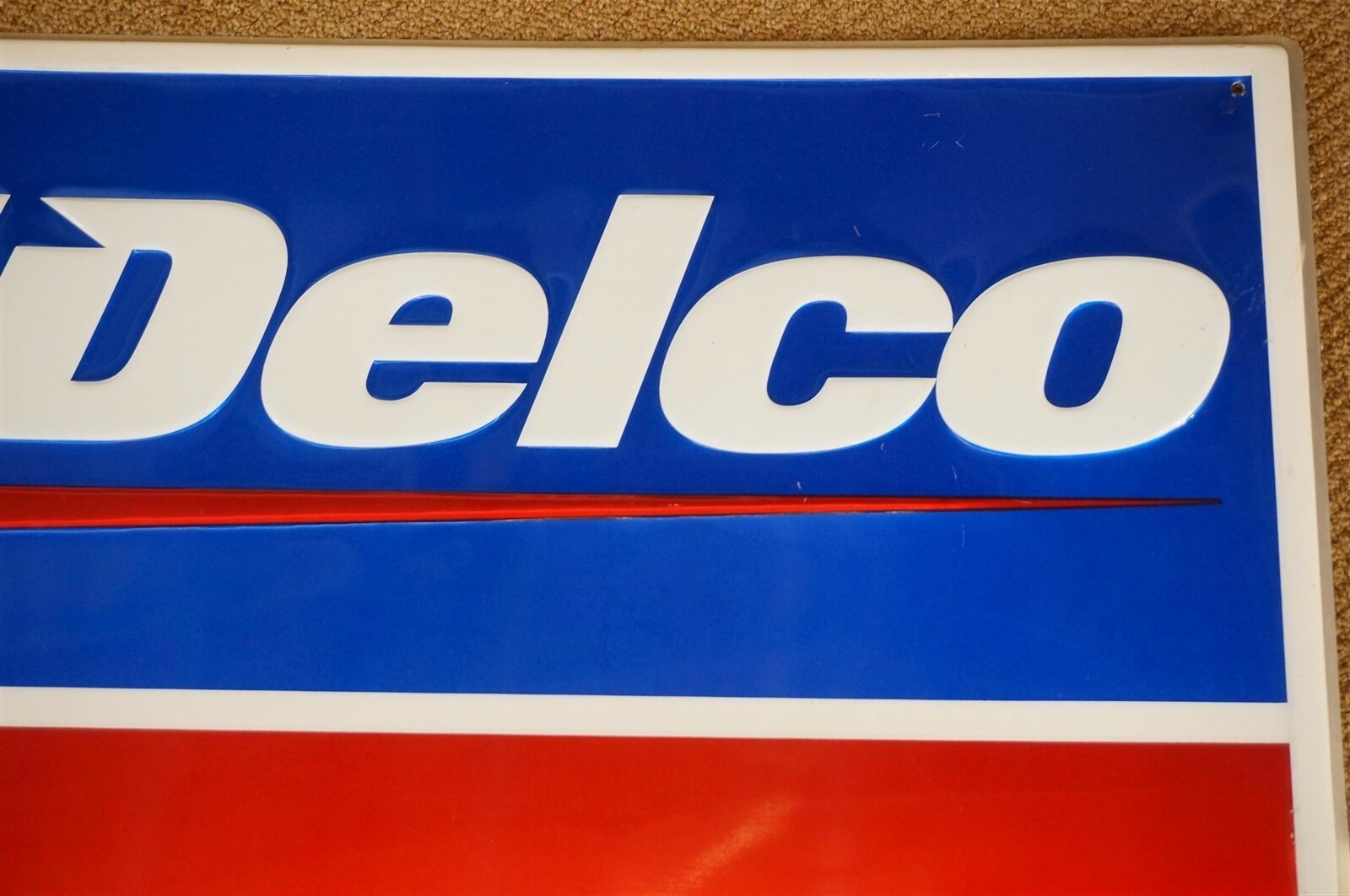 Vintage AC Delco Quality Installer Single Sided Metal Sign Dealer Dealership