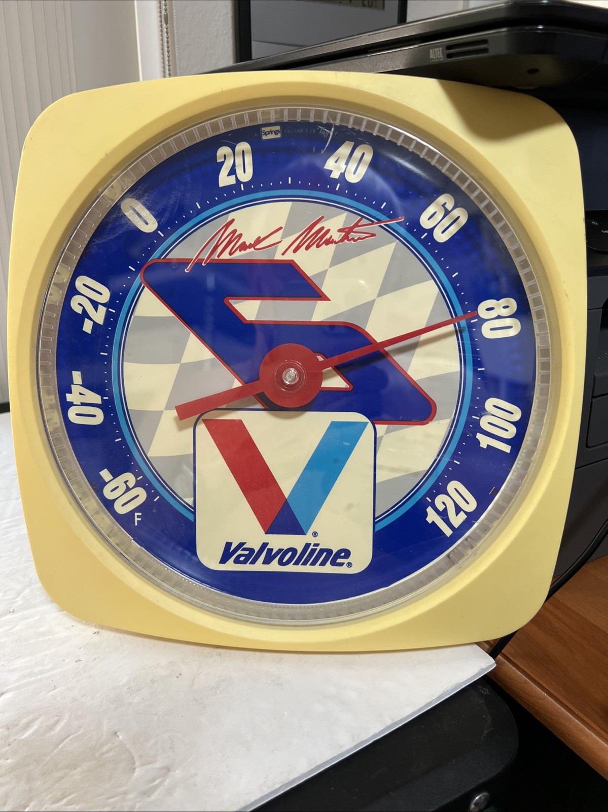VALVOLINE MOTOR OIL 12” Thermometer ORIGINAL JUMBO DIAL Springs Taylor