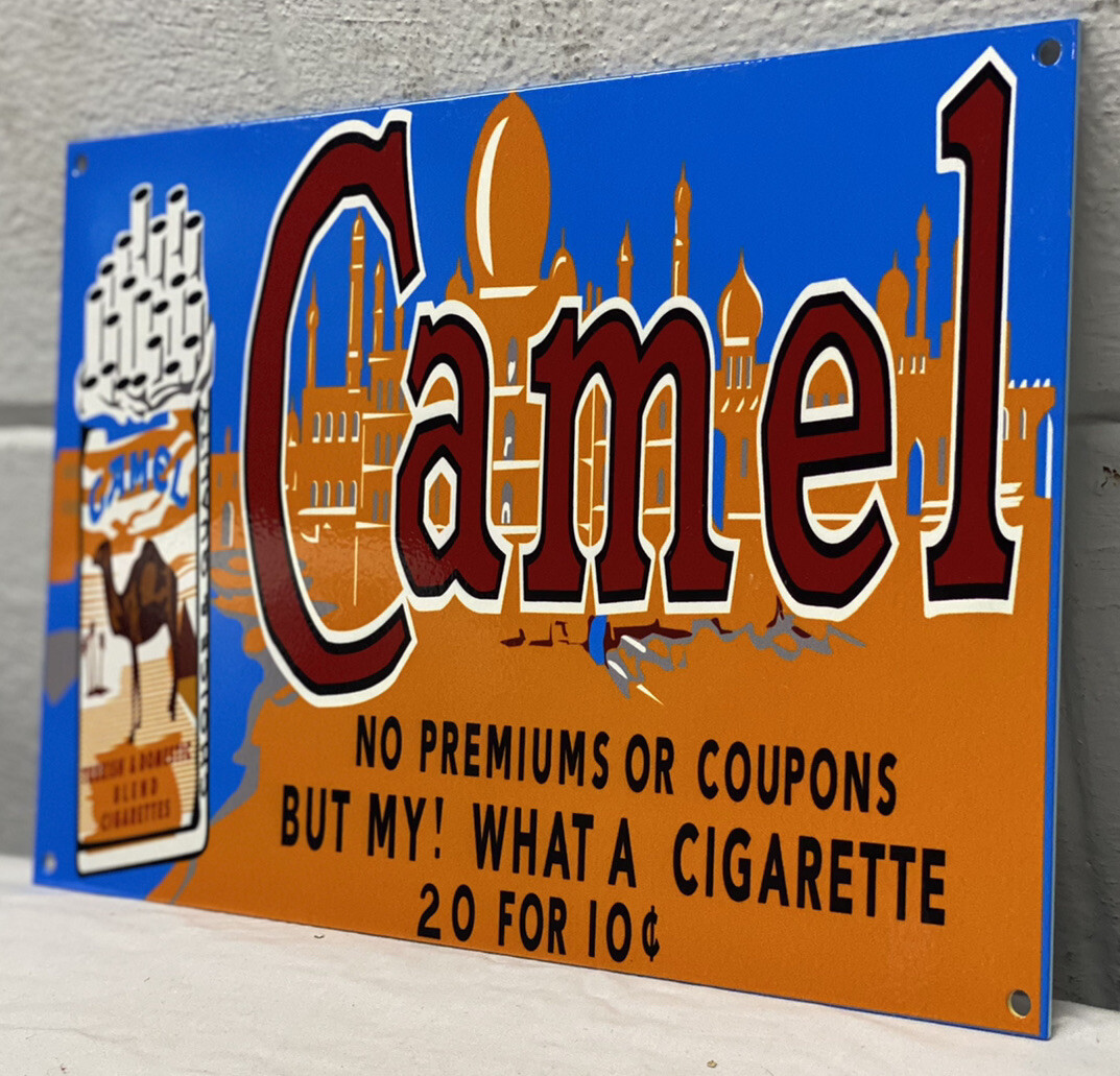 Camel Cigarettes Metal Sign Tobacco Cigars Smoking Pack Gas Oil