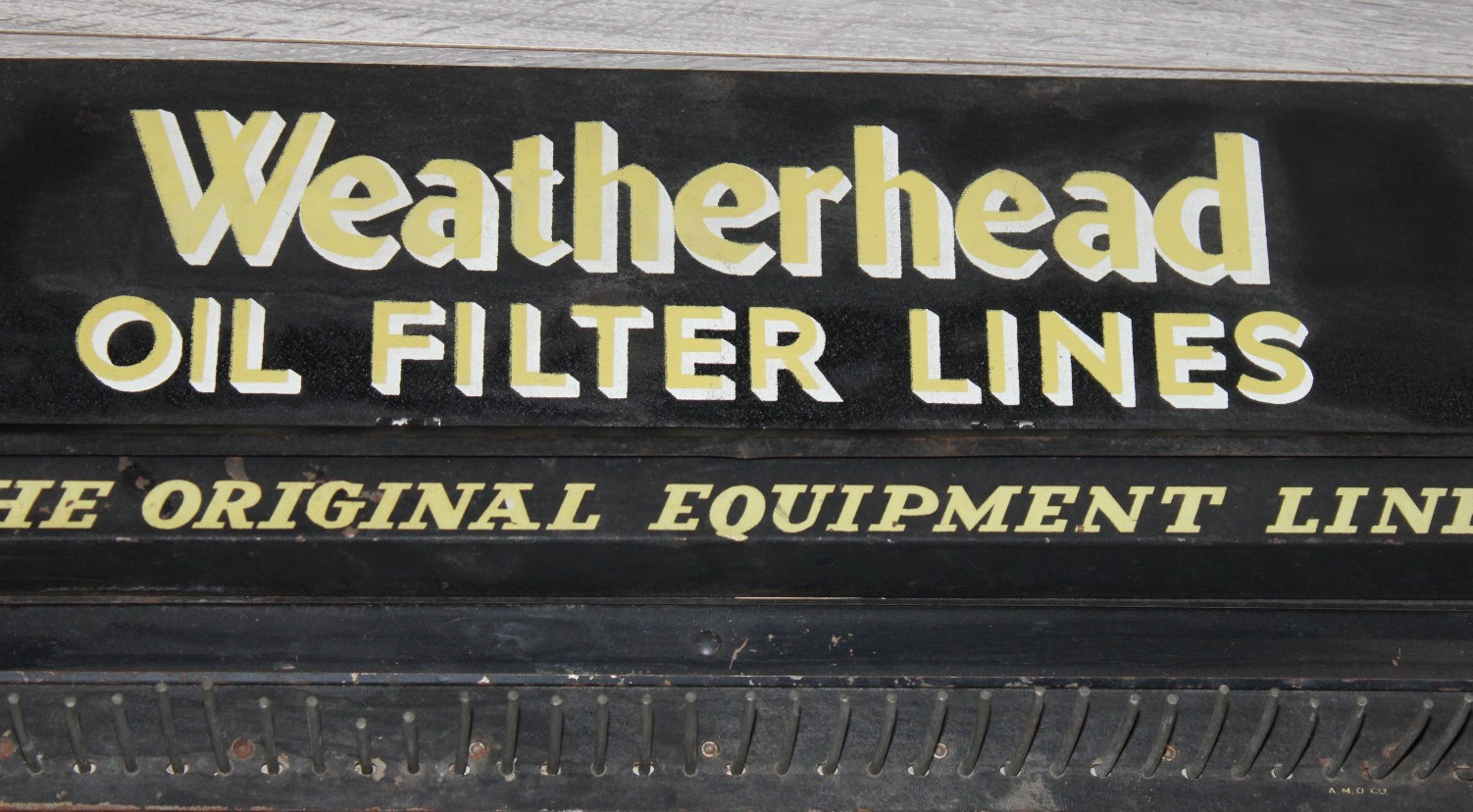 VINTAGE METAL WEATHERHEAD OIL FILTER LINES STORE DISPLAY