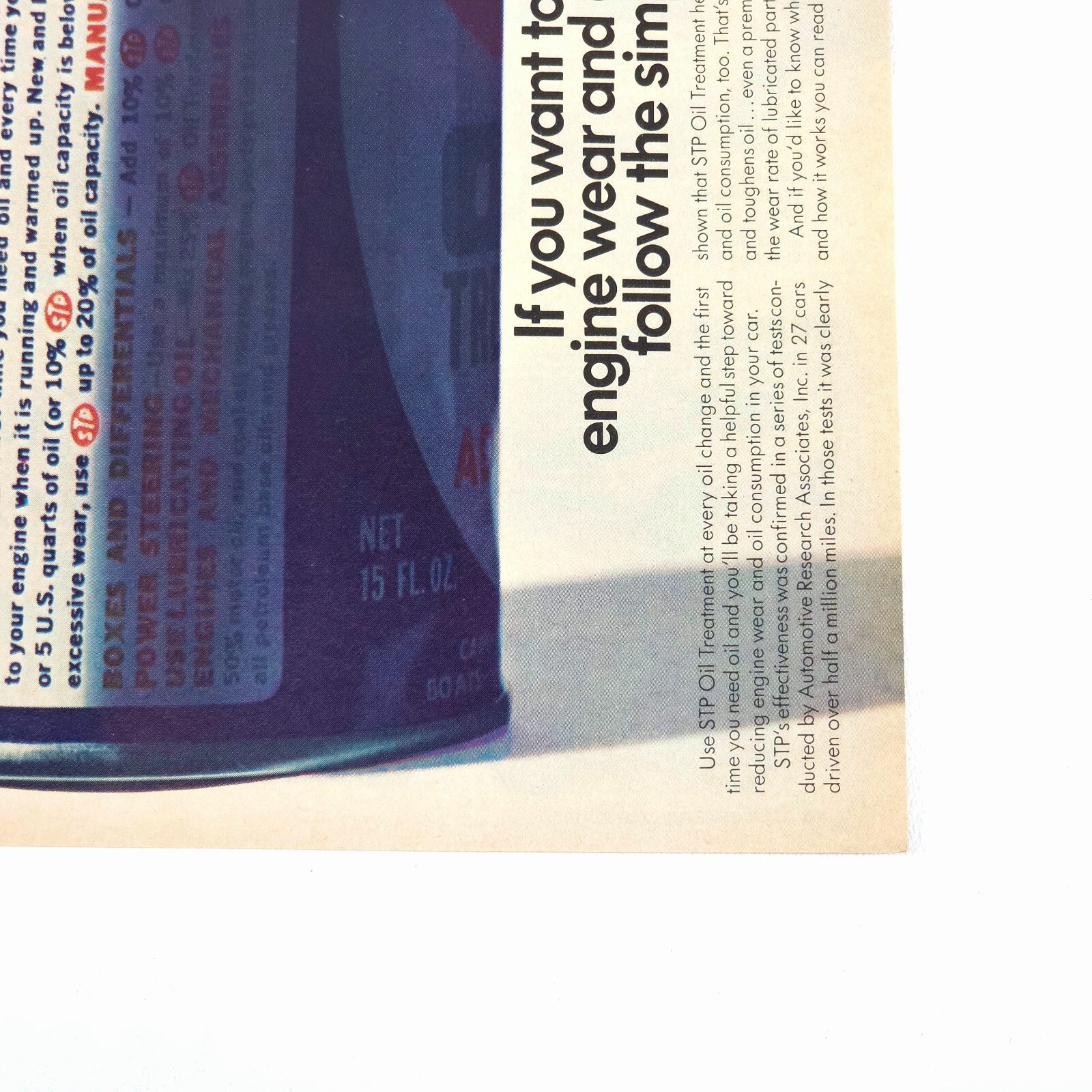 STP Vintage Print Ad Oil Can Promo Art Garage Decor 1970s Advertising Car Craft