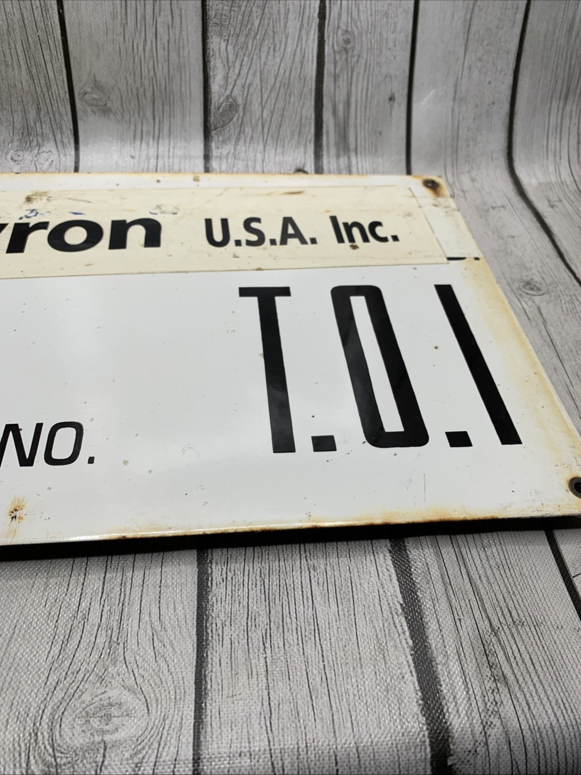 Chevron Oil Well Lease Identification Sign #T.0.1 Porcelain