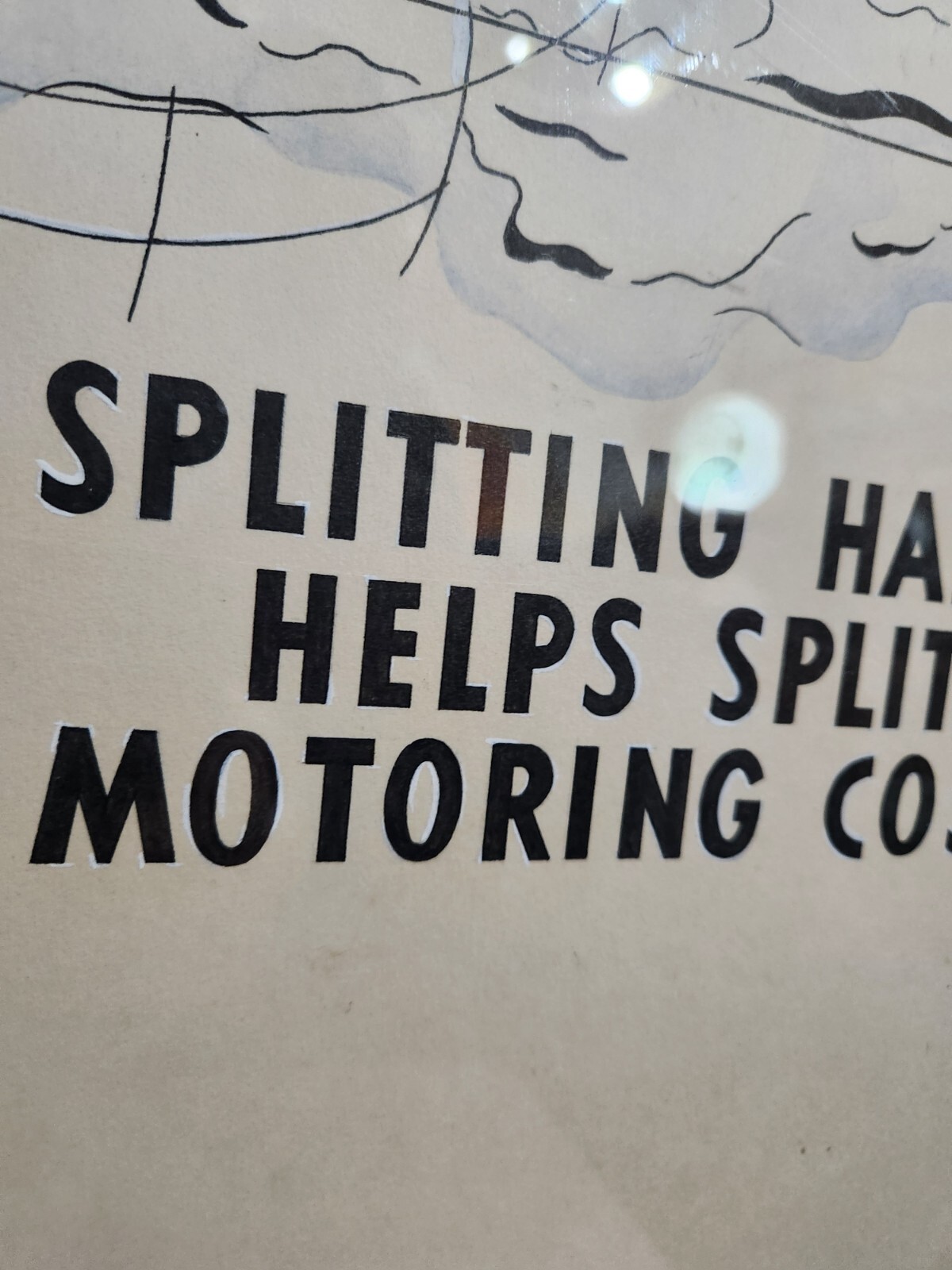 1953 1 OF A KIND ORIGINAL GENERAL MOTORS ARTIST HAND DRAWN ADVERTISEMENT EXCELLE