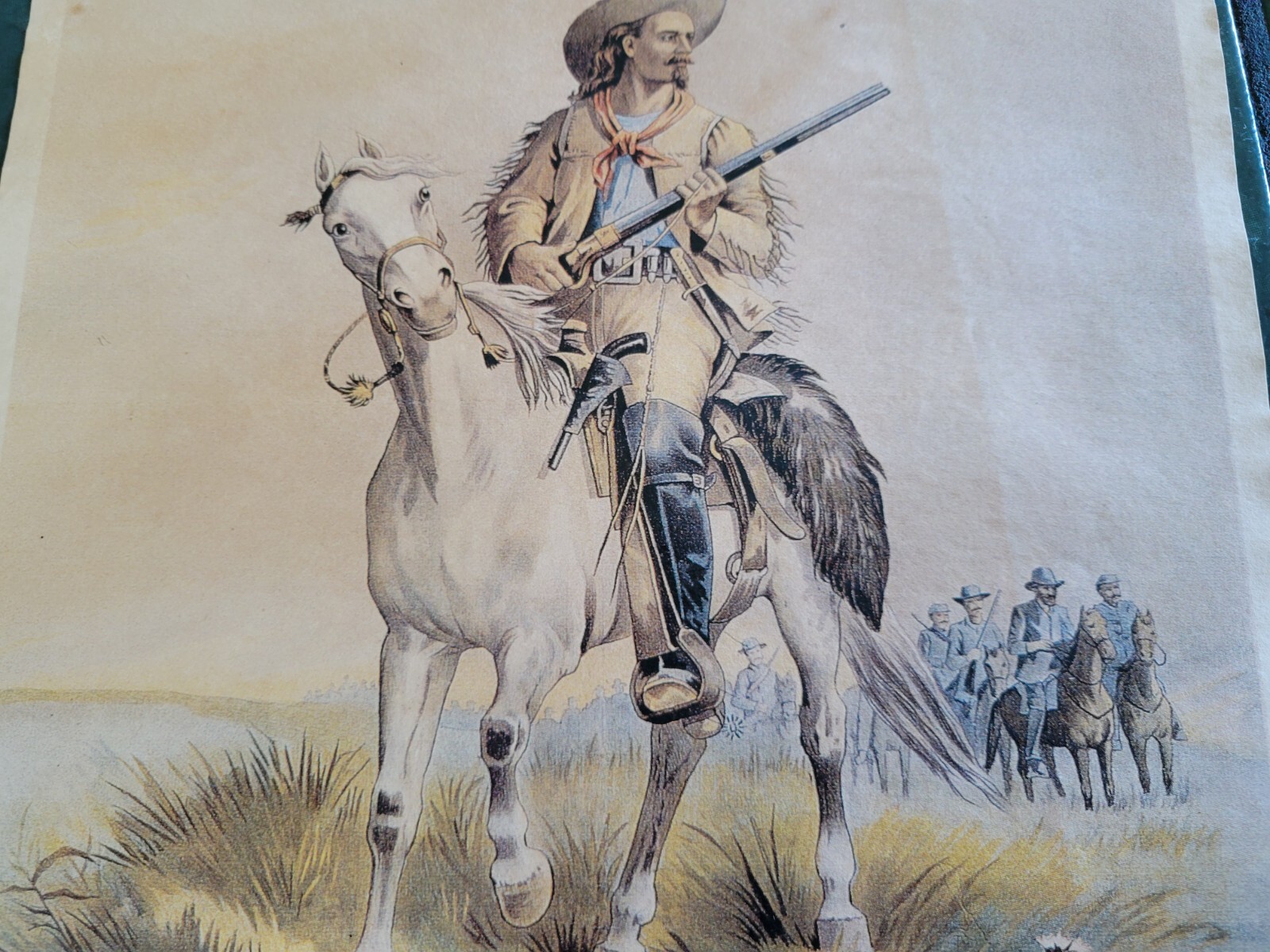 Vintage BUFFALO BILL cowboy deadwood western horse rodeo poster sign print