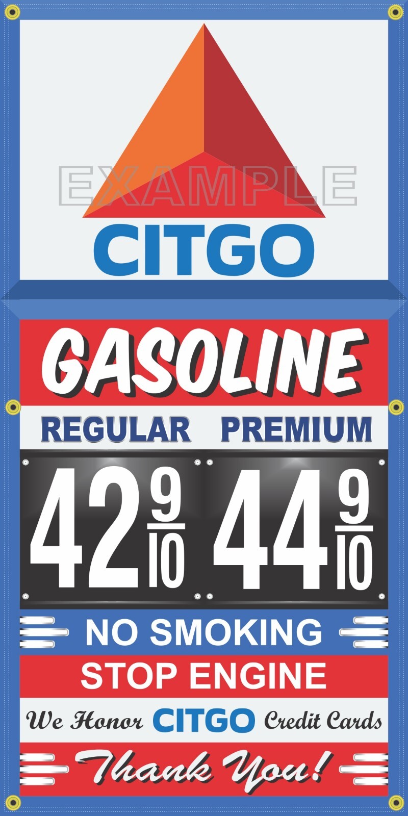 CITGO GAS STATION PRICE PER GALLON VINTAGE SIGN REMAKE BANNER ART SIZE OPTIONS