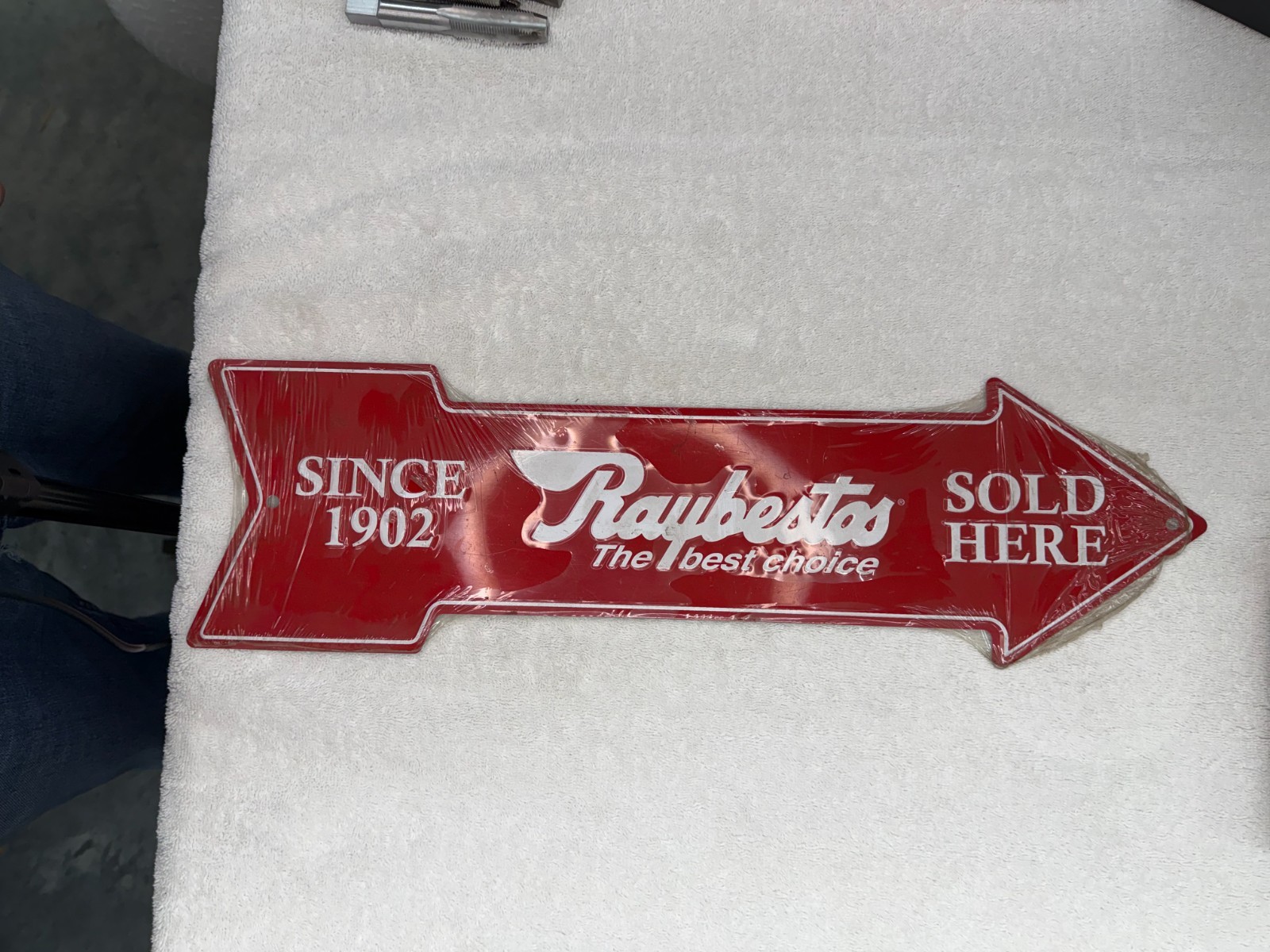 Raybestos Brakes Advertising Sign Vintage Style Original Wrap Garage Art