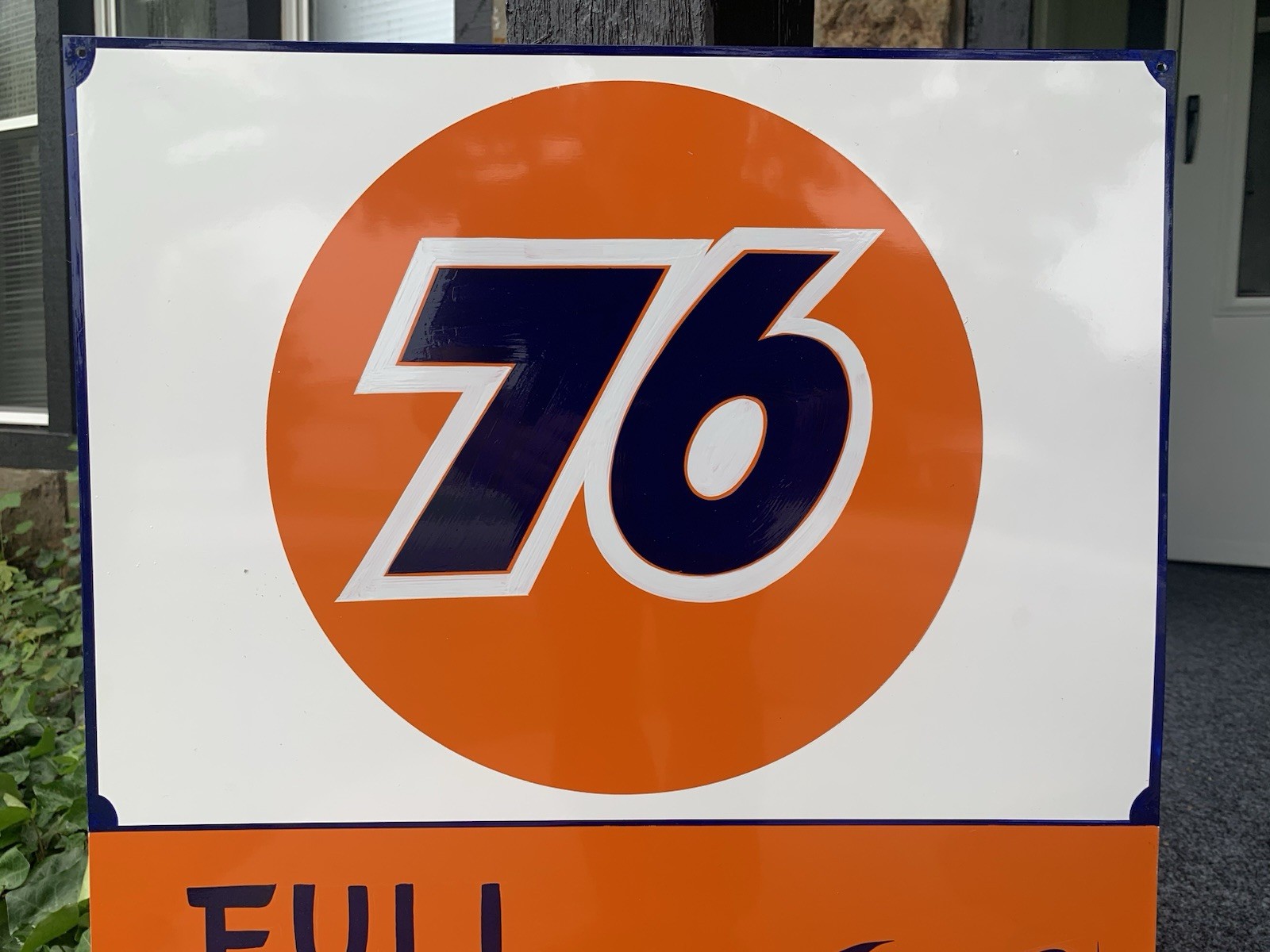 Lg. PAINTED SIGN Vintage Style Union 76 Gas Station HOTROD Shop Service Garage