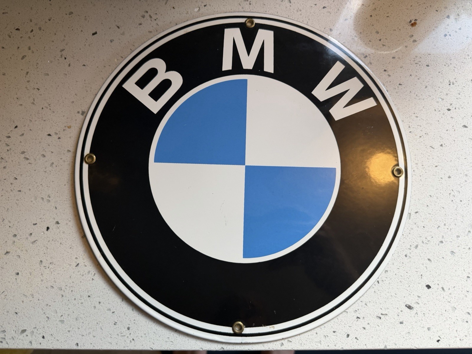 BMW Porcelain Enamel Roundel Metal 12” Sign