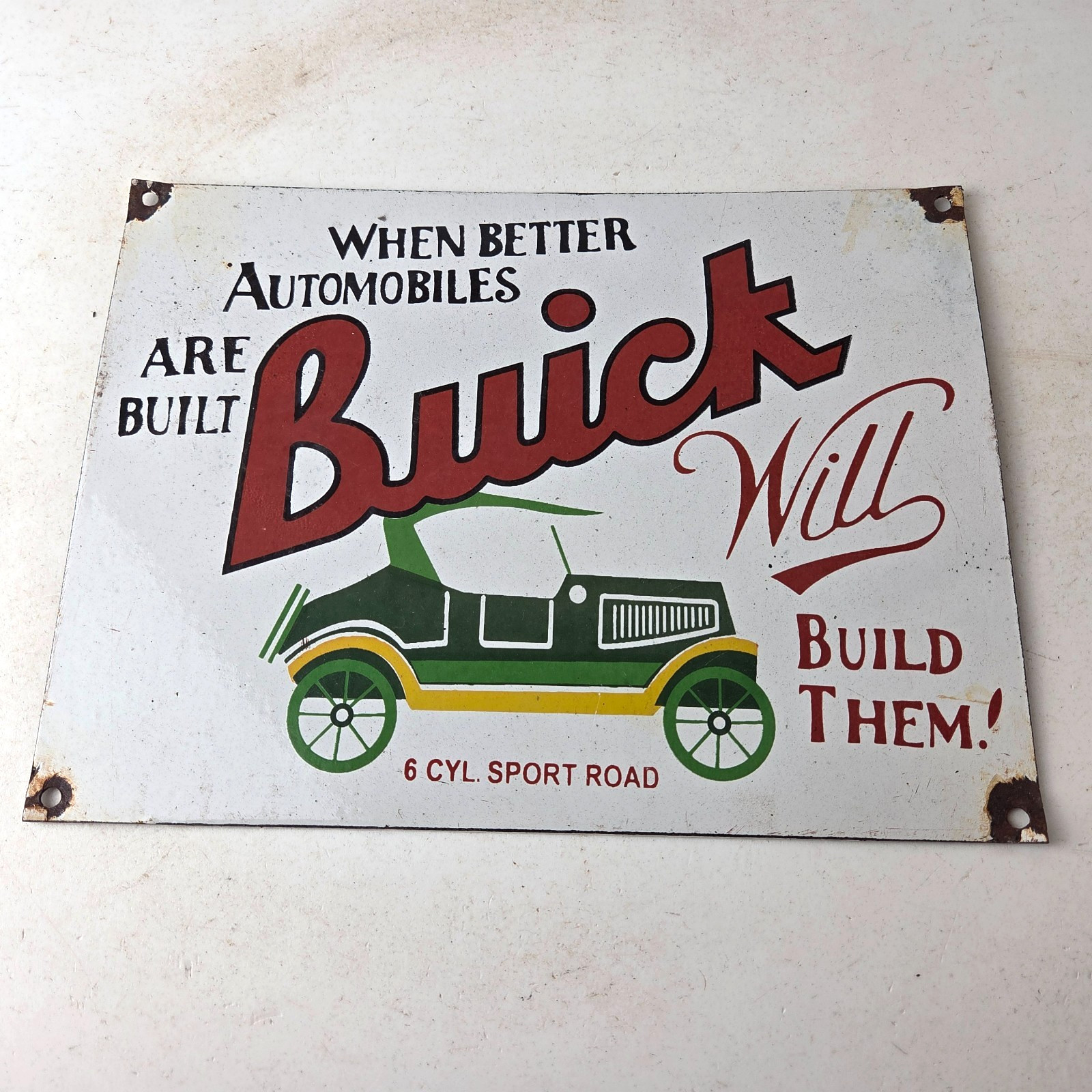 Vintage Buick Sign – Porcelain Automobiles Gas Pump Service Dealership Sign