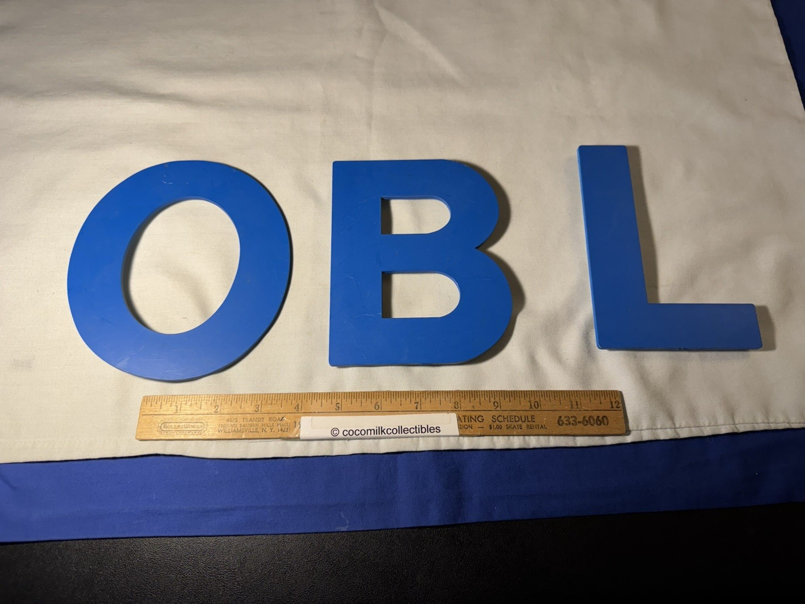 Vintage Lot of 3 Store Gas Station Display Letters O B and L possibly Mobil ?