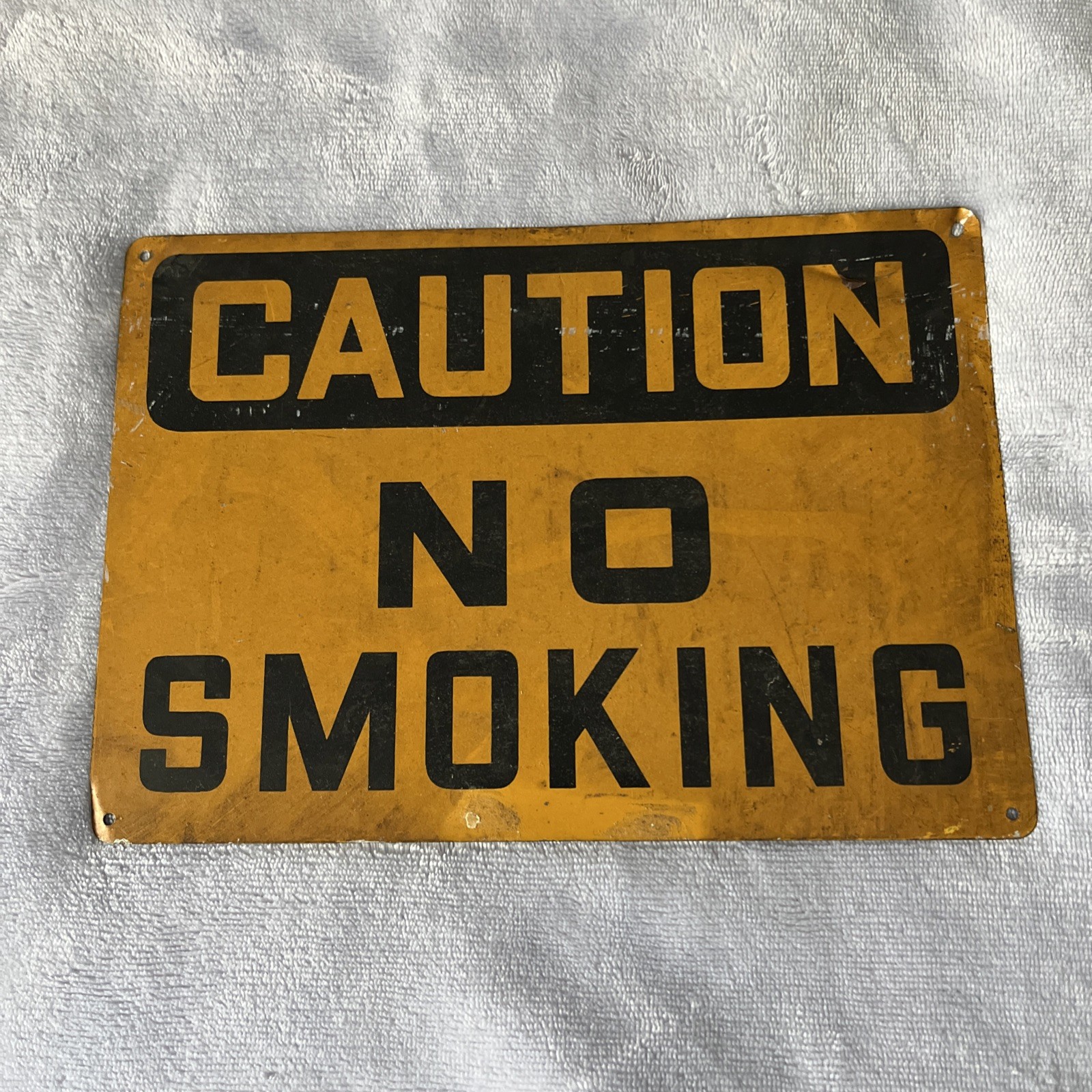 Caution No Smoking Sign Tin