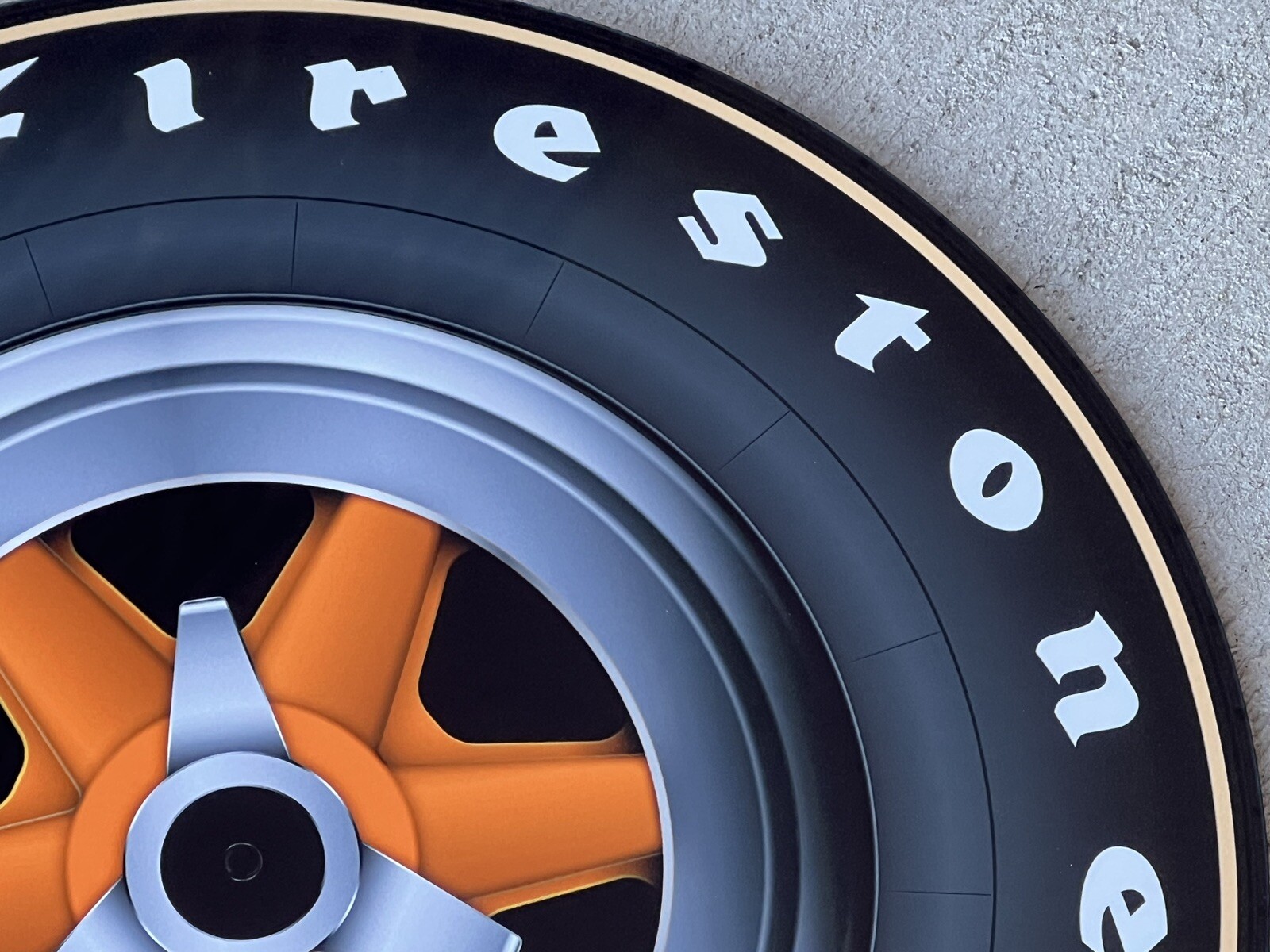 14 Inch 1969 Ford GT40 Gulf Racing Lemans Tire Wheel metal sign Hi quality