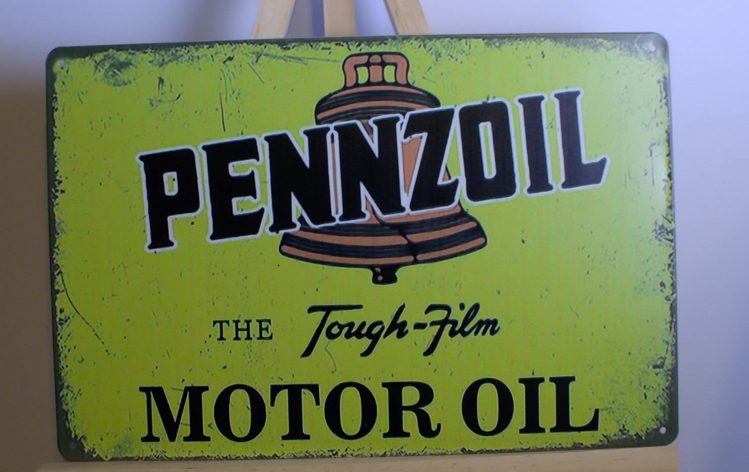 Pennzoil Motor Oil Tough Film Metal Tin Sign 12×8 Garage Auto Shop Decor