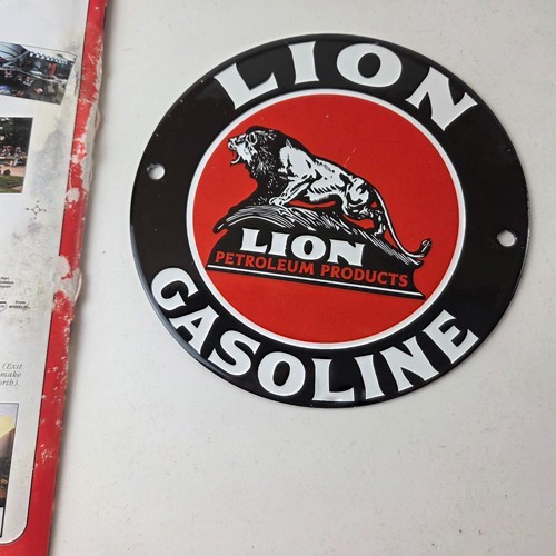 Original Gasoline Magazine for Porcelain Signs Lion Sign Sunoco Gas Station Ad!