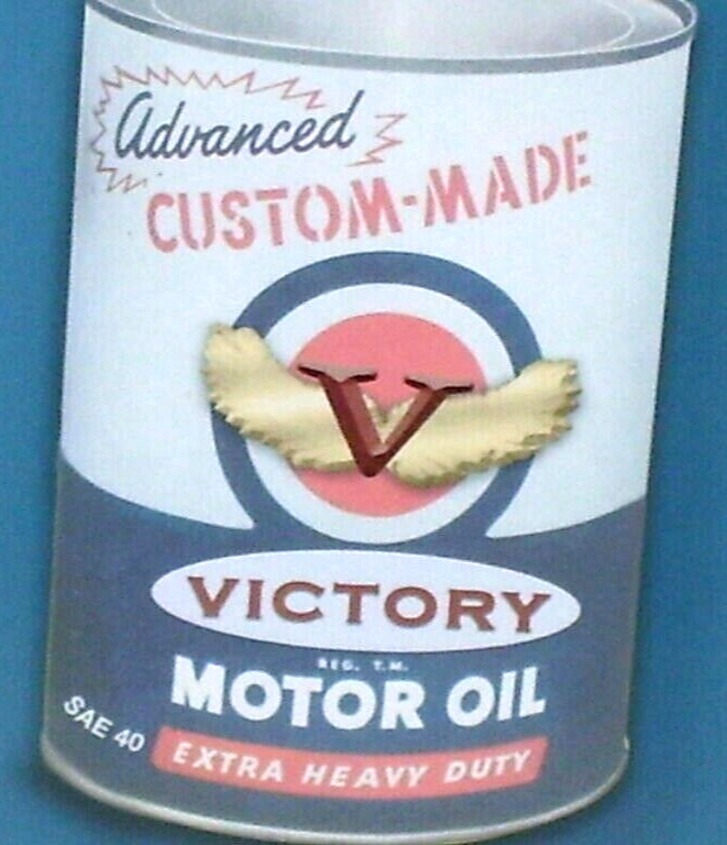 OIL CAN THERMOMETER – Patriotic Victory Sign -BIG 27″- Limited Edition -FEW MADE
