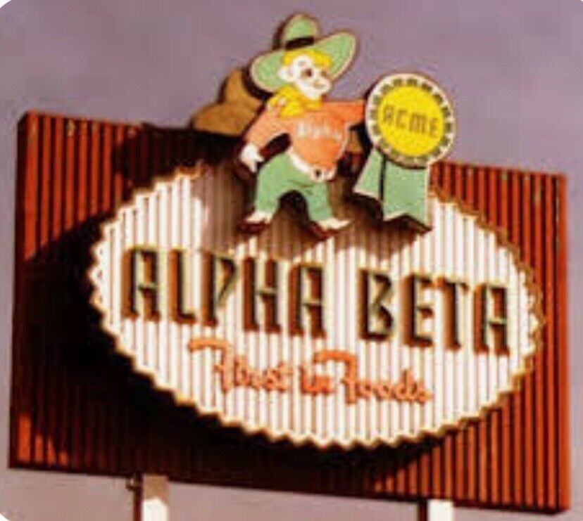 Vintage Porcelain Industrial Sign – Alpha Beta BuggyRack