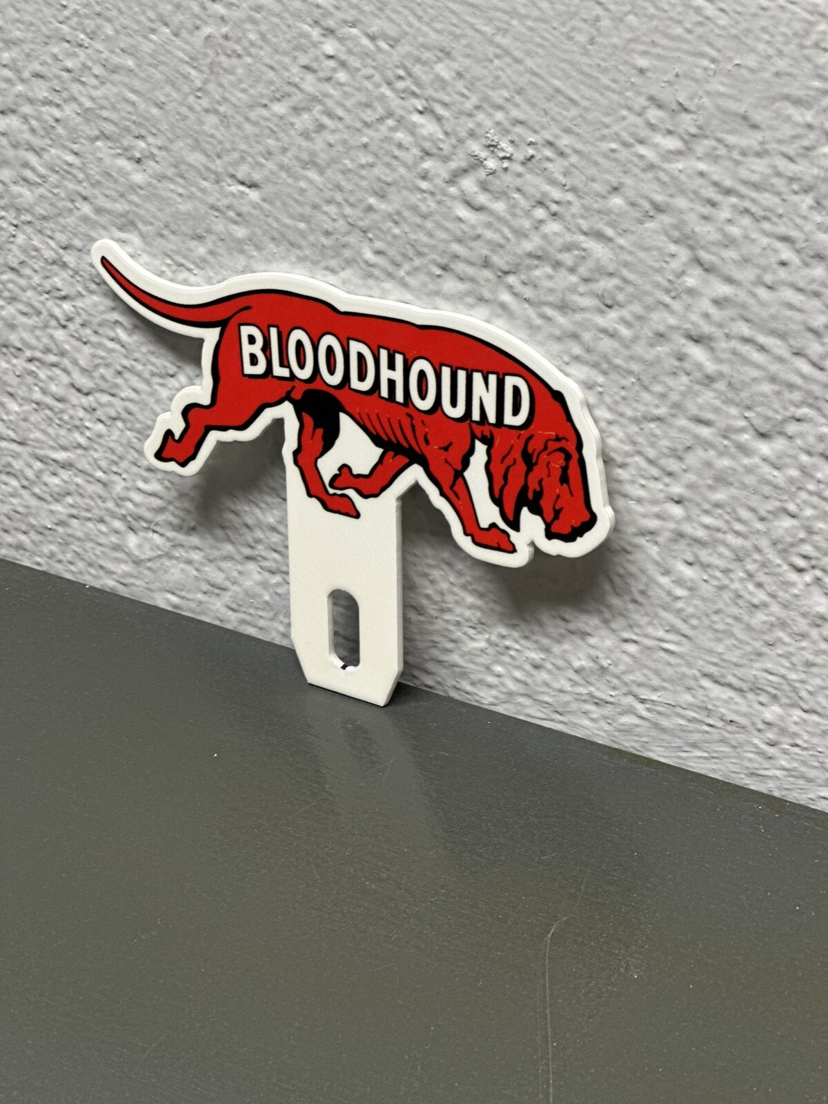 Bloodhound Metal Plate Topper Sign Tobacco Pipe Cigar Gas Oil Smoke Dog Cut
