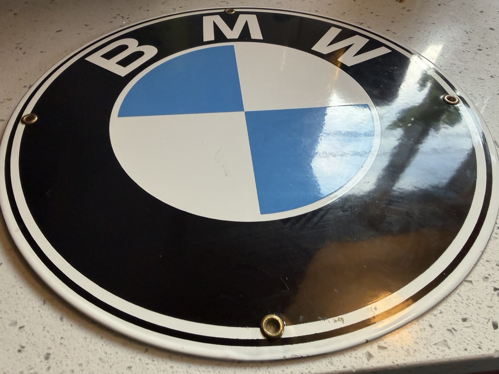 BMW Porcelain Enamel Roundel Metal 12” Sign