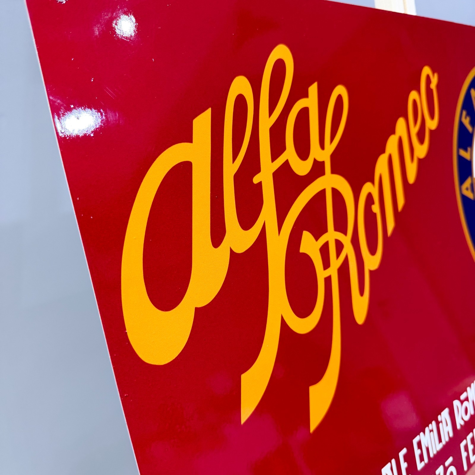 Alfa Romeo Emilia Romagna Heavy Metal Sign – 60 × 40 cm (23.6” × 15.7”)