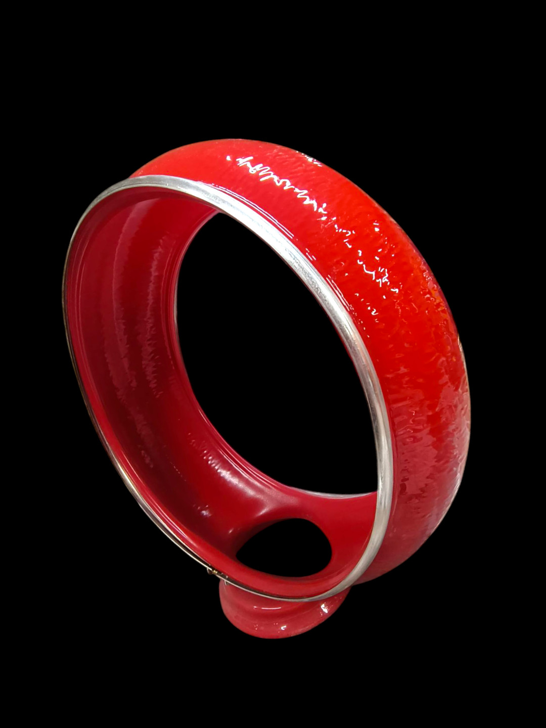 Red Ripple Gill Gas Pump Globe Ring / Globe Body For Gas Pumps / Petro Man Cave