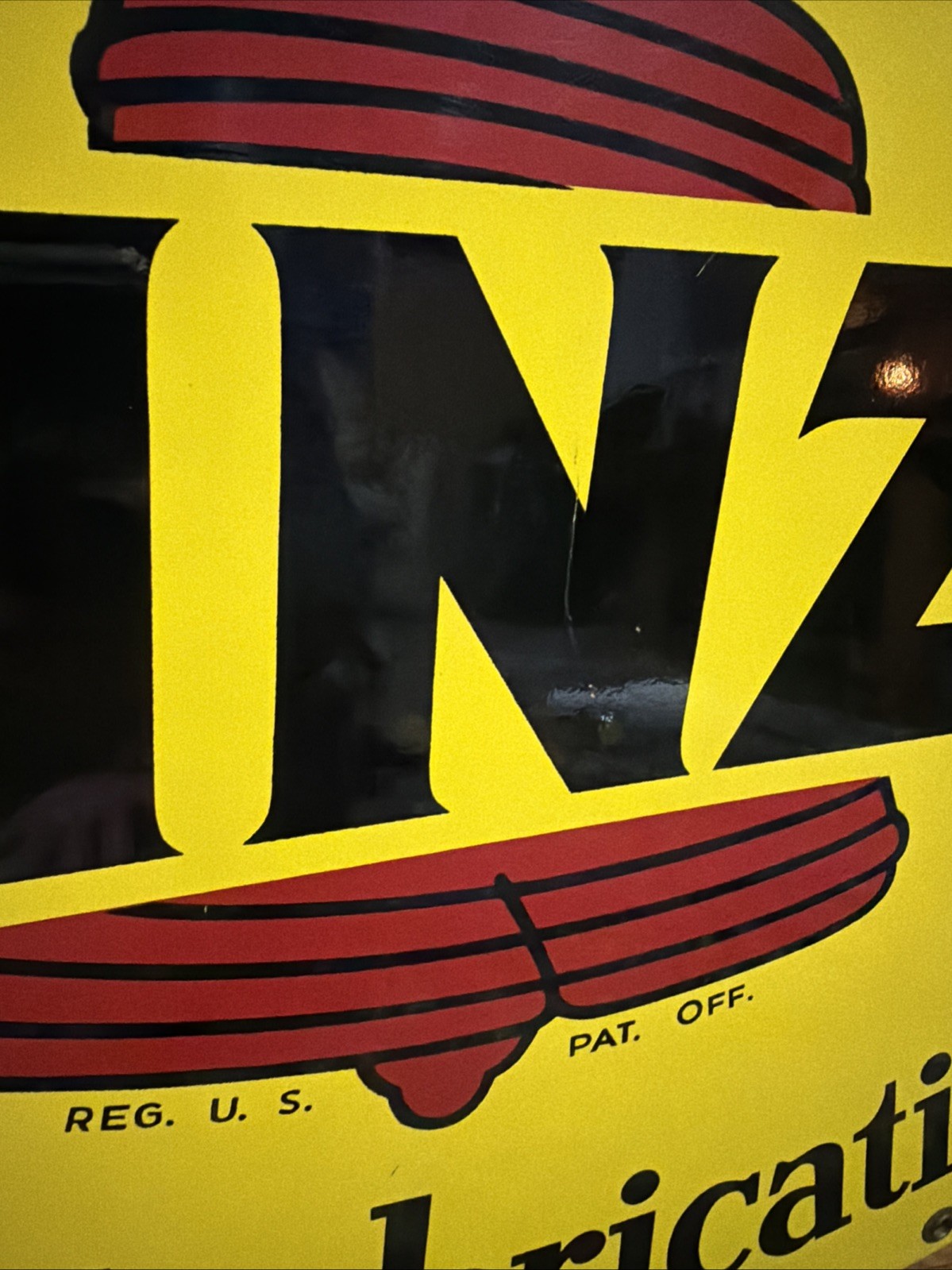 NICE DOUBLE SIDED ORIGINAL PENNZOIL GAS OIL ADVERTISING SIGN