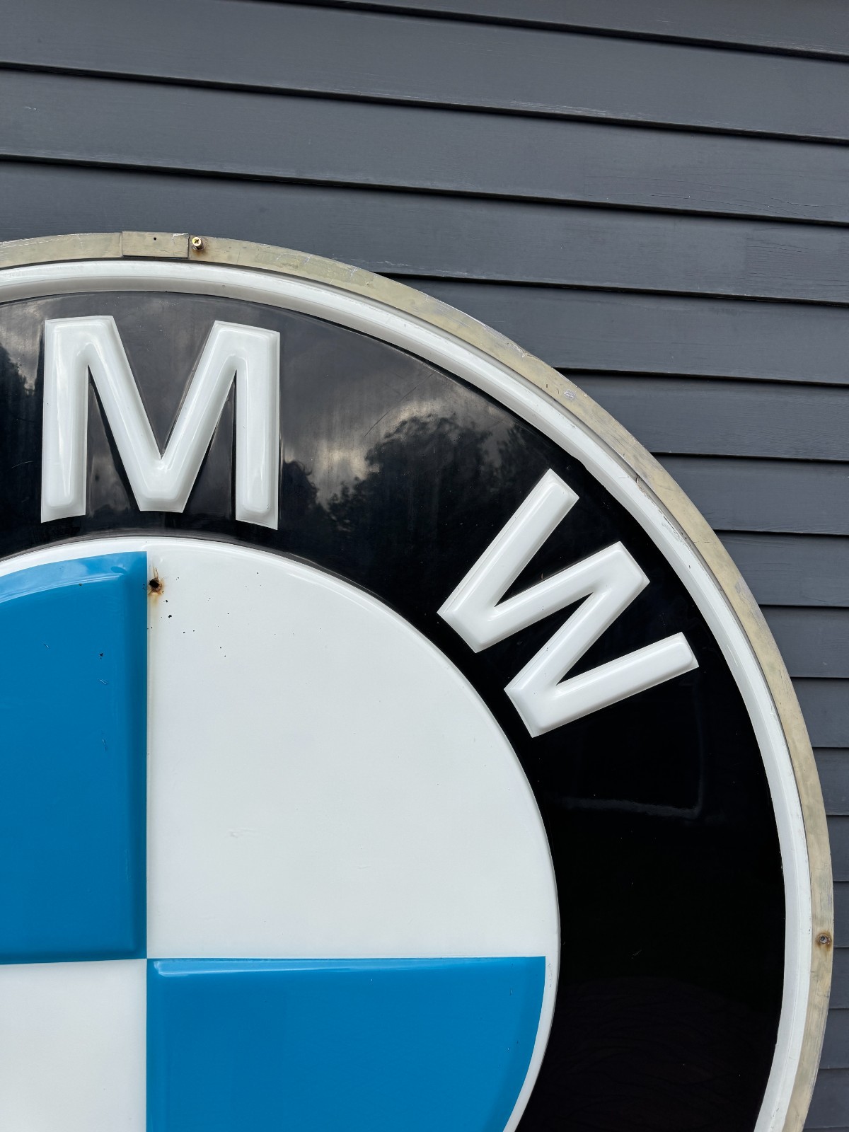 HUGE VINTAGE BMW DEALERSHIP SIGN (6 FEET WIDE) 1980s