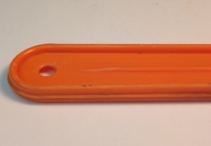 Vtg Auto Repair Advertising Ice Scraper Loomis Center Garage Franklin WI Orange