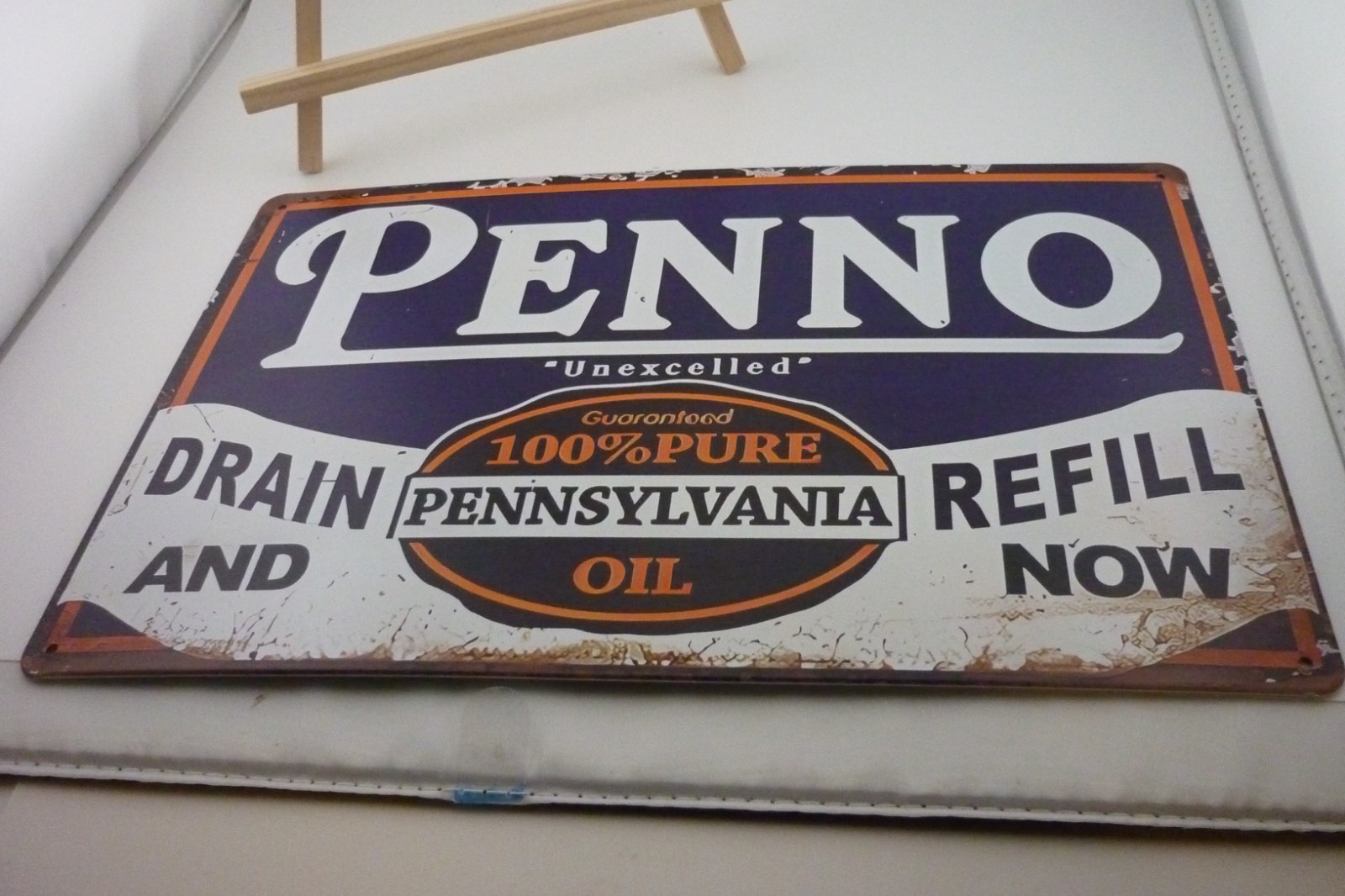 Penno Pennsylvania Oil Metal Tin Sign Vintage Gas Garage Wall Decor 12×8