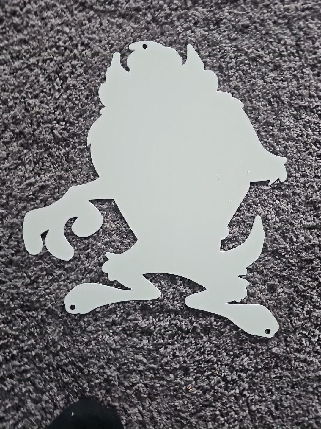 VINTAGE 1960’S TASMANIAN DEVILCARTOON CHARACTER HEAVY METAL SIGN 11 X 12 INCHES