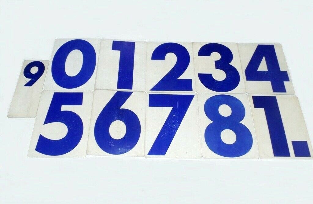 Vintage Gas Station Sign Number – Service Station Plexiglass Advertising
