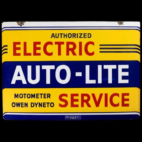 PORCELIAN AUTO-LITE ENAMEL SIGN SIZE 36X24 INCHES DOUBLE SIDED