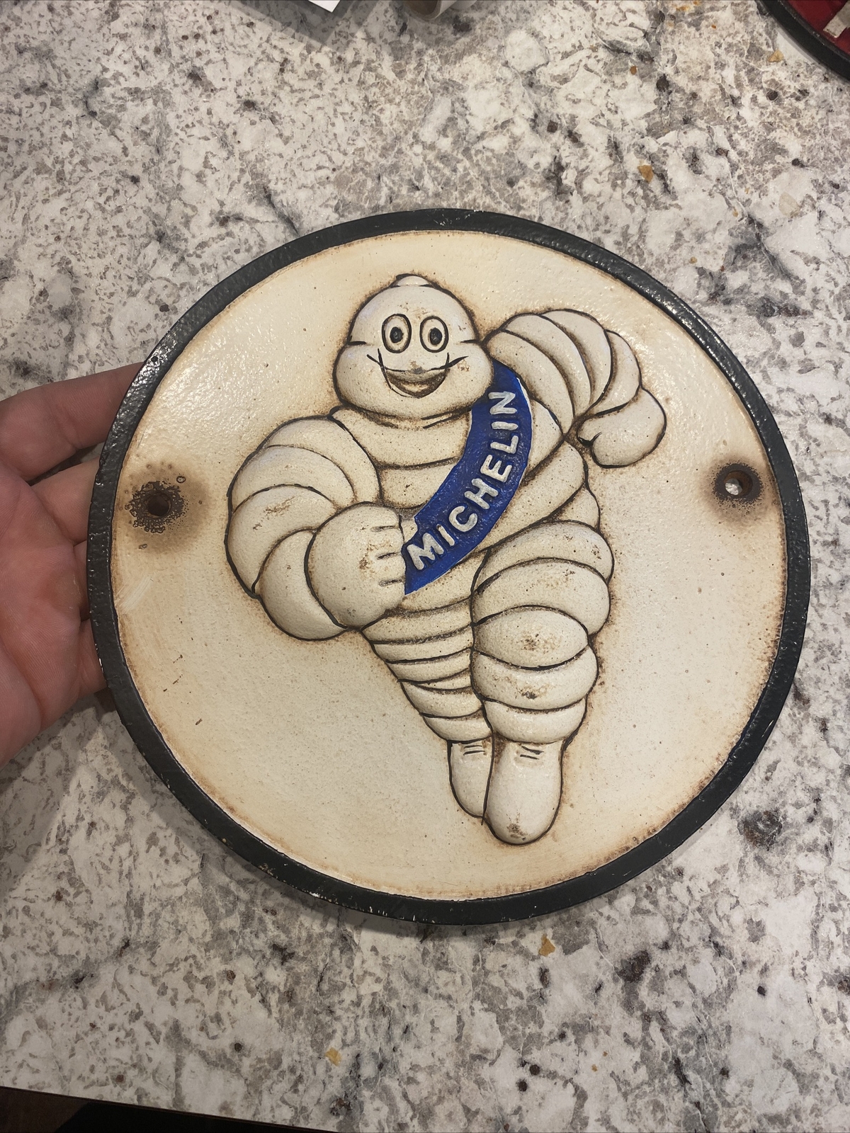 Michelin Tire Man Sign Plaque Metal Car Truck Auto Home Office Decor 3LB BLEMISH