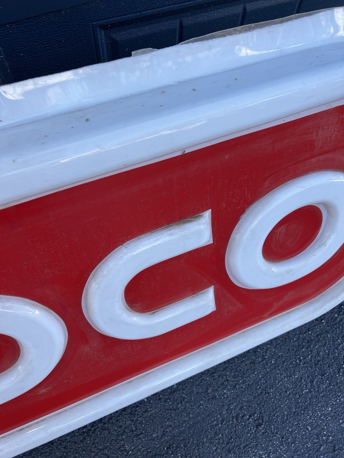 Conoco Gas Station Plastic Molded 77×24 Sign Advertising Mam Cave Garage