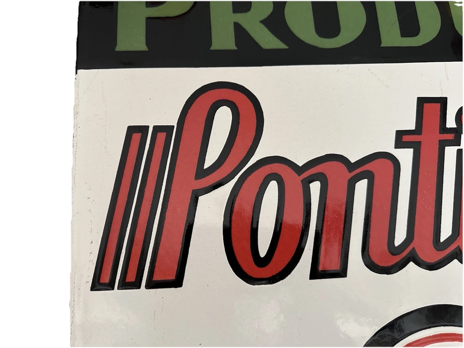 Porcelain Enamel Single Sided General Motors Product Pontiac Sign