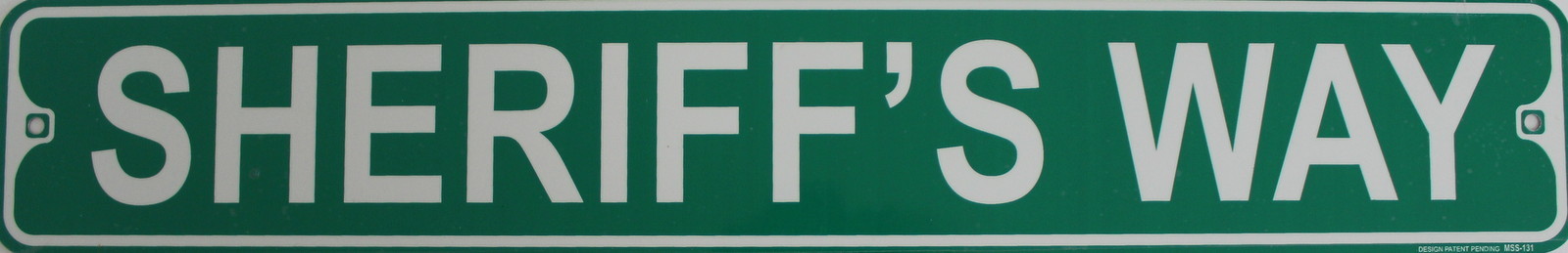 Metal Street Sign Sherifff’s Place Door Garage Man Cave Bar Decor 3″x18″