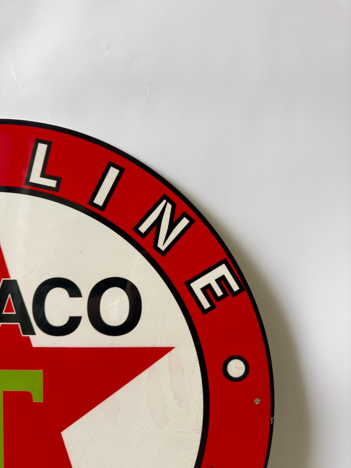 Rare- Vintage -Texaco – Heavy Metal Sign – XL • 19.7″ (50cm)