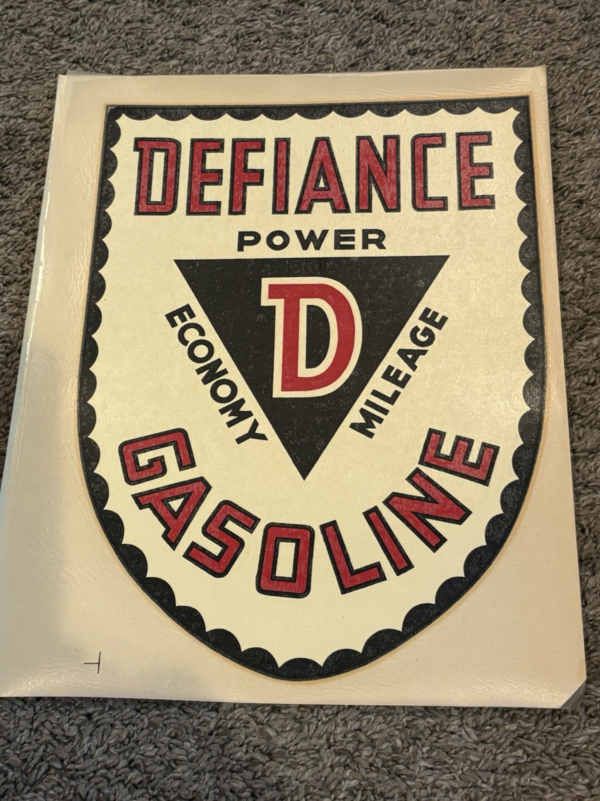 X-RARE 1930s-40s 1-PAIR”N.O.S.WATER TRANSFER”DEFIANCE”GASOLINE GAS PUMP DECALS👀
