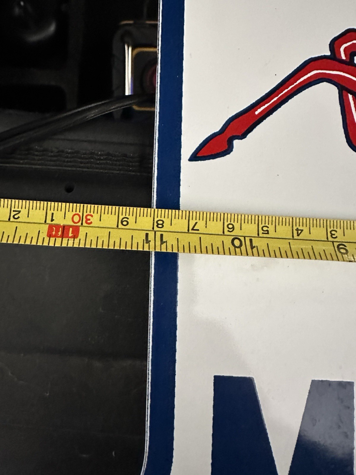 Mobil Gas Gas Pump Sign Advertising Enamel Porcelain Metal Oil Gas Plate Station