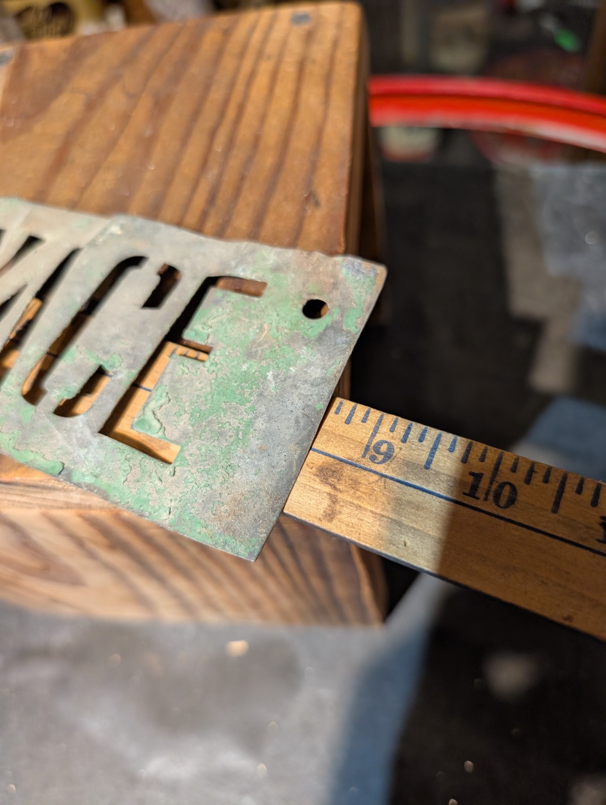 Vintage Original RARE All Metal Stencil For Standard Oil Jobber FURNACE