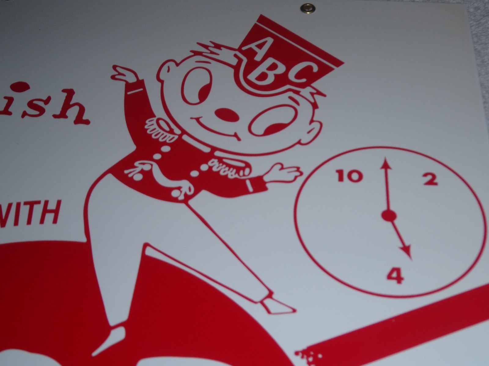 VINTAGE POPCORN 25 CENTS & MR. DEE-LISH 18″ PORCELAIN METAL GASOLINE & OIL SIGN!