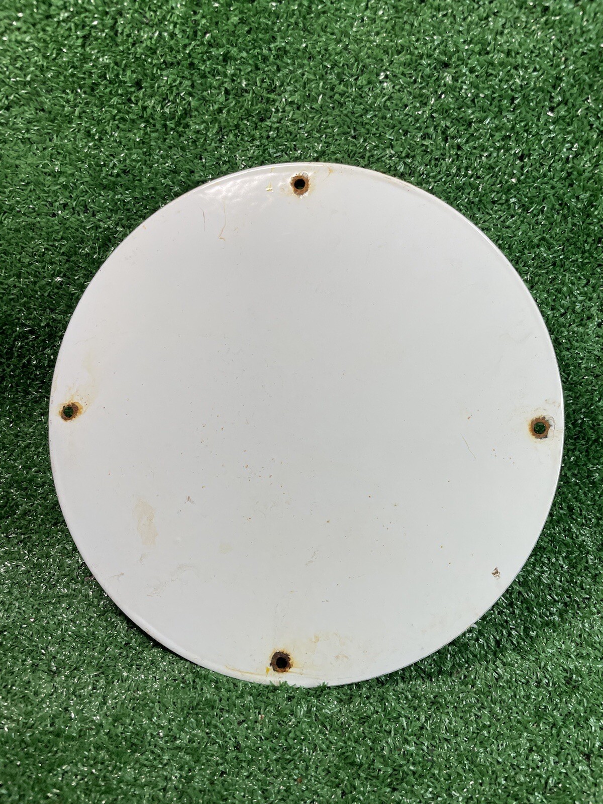 VINTAGE FARMERS UNION OIL CO PORCELAIN SIGN 1961 GAS STATION OIL FARM TRACTOR