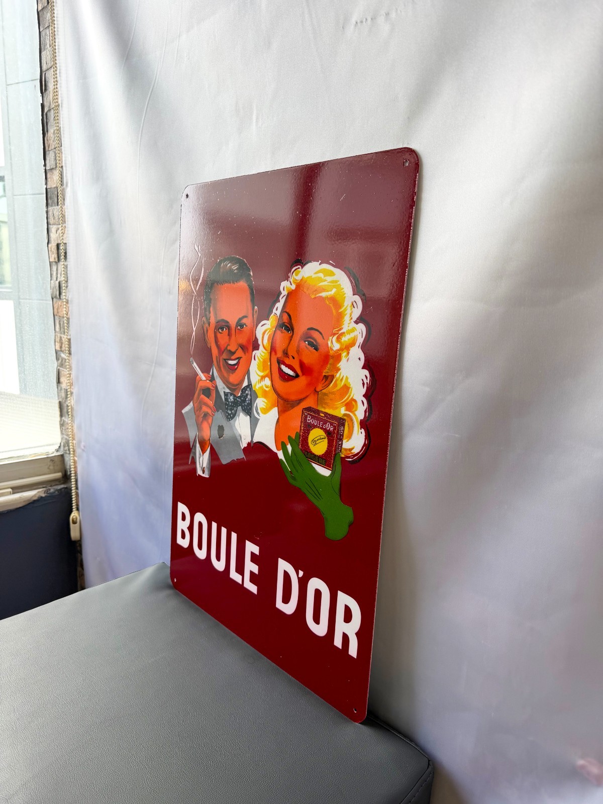 Boule d’Or – Vintage Cigarette Advertising Metal Sign 60 × 40 cm (23.6” × 15.7)