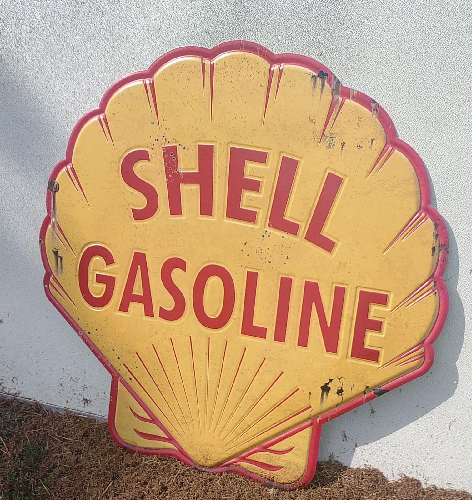 Shell Gasoline Vintage Style Wall Decor 36” Metal Sign Garage Shop Man Cave