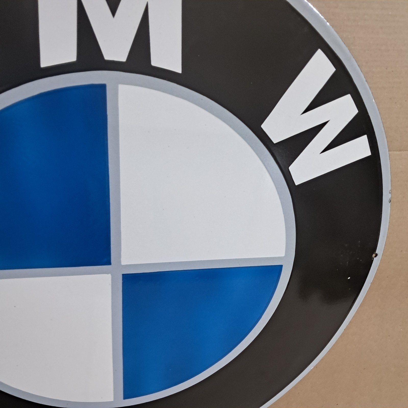 BMW Porcelain Enamel Sign 30 X 30 Inches 1 sides